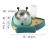 New Pet Bowl Cartoon Bee Dish Double Bowl Automatic Drinking Water Feeding Bowl Protect Cervical Spine Cat Bowl