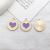 1 Oil Drop Peach Heart Pendant Milk Tea Alloy Series Pendant Pendant Mobile Phone Bracelet Pendant Accessories