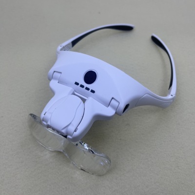 New Style Lamp USB Charging Head Glasses Type 5 Multiples Reading Repair HD Magnifier