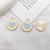 1 Oil Drop Peach Heart Pendant Milk Tea Alloy Series Pendant Pendant Mobile Phone Bracelet Pendant Accessories