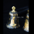 Ceramic Tourist Souvenir/Customized Decorative Tray/Factory Direct Sales Black Gold Egyptian Retro Luxury Bell