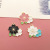 Alloy Oil-Spot Glaze Flowers Pendant Korean Ornament Accessories Five Petal Flower Pendant DIY Ornament Handmade Jewelry