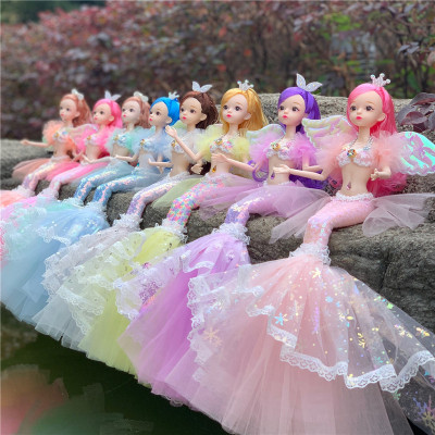Liangcai Mermaid Doll Girl Toy Princess Children's Birthday Gifts Doll Figurine Doll Play House