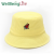 New Watermelon Pattern Double Sided Embroidery Bucket Hat Spring and Summer Outdoor All-Matching Sun Hat Couple Double-Sided Wear Bucket Hat