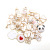 Mix 30 White Alloy Drip Pendants Gingerbread Man Lollipop Panda Bow Jewelry Accessories Earring Pendant