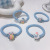 Cute Girl White Dog Sweet Large Intestine Ring Telephone Line Hair Rope Girlfriends' Bracelet Small Rubber Band 3134