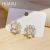 Flower Pearl Stud Earrings Women's Niche Design Earrings 2022 New Trendy Korean Temperament Advanced Vintage Earrings