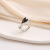 Creative Simple Love Heart-Shaped Ring Ins Ring High Sense Niche Ring Female Ins Niche Index Finger Ring Light Luxury