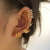 Creative Simple Golden Non-Pierced Ear Bone Clip Four-Piece Set Metal Personality Star Hollow C- Type Ear Clip Set