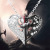 Cross-Border Love Hug Black and White Devil Angel Couple Jeweled Pendant Valentine's Day Men and Women Clavicle Chain Jewelry Wholesale