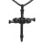 European and American Hot Cross Nail Men's Titanium Steel Necklace Personality New Double Nail Winding Pendant Jewelry