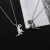 European and American Fashion Cool Hip Hop Dinosaur Necklace Male and Female Personality Simple Pendant All-Match for Couple Long Sweater Chain Accessories