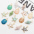Korean Style Dongmen DIY Ornament Accessories Pearl Conch Painting Oil Shell Alloy Electroplating Accessories Starfish Pendant Wholesale