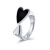 Creative Simple Love Heart-Shaped Ring Ins Ring High Sense Niche Ring Female Ins Niche Index Finger Ring Light Luxury