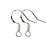 S925 Color-Preserving Silver Plated Real Gold Ear Hook DIY Semi-Finished Products with Beads Earrings Jewelry Accessory Material Package Factory Direct Sales