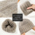 Hat for Women 2022 Autumn and Winter New Sleeve Cap Korean Style All-Matching Knitted Hat Japanese Rabbit Fur Vertical Stripes Age-Reducing Student's Hat
