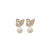 Simple Swan Earrings for Women Summer Imitation Pearl Short Small Eardrops Exquisite Internet Influencer Temperamental Earrings All-Match Earrings