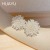 2022 New Trendy Earrings Exaggerated Firework Pearl Earrings Female Unique Design Korean Graceful Online Influencer Earrings