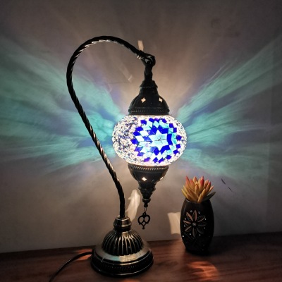 Handmade Finish LED Table Lamp Bar Table Lamp Vintage Hotel Bedroom Creative Small Night Lamp Factory Direct Sales