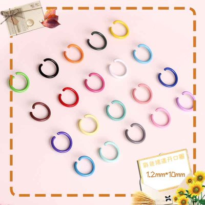Accessories 1.2 * 10mm Metal Color Paint Single Ring Connecting Ring Ring with Handmade Hanging Ring Broken Ring