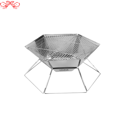 Df99120 Stainless Steel Foldable and Portable Barbecue Oven Grill Rack BBQ Charcoal Grill Stove Outdoor Camping Charcoal Household Oven