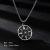 European and American Retro Compass Pendant Titanium Steel Necklace Men and Women All-Matching Personality Fashion Hip Hop Long Sweater Chain Accessories