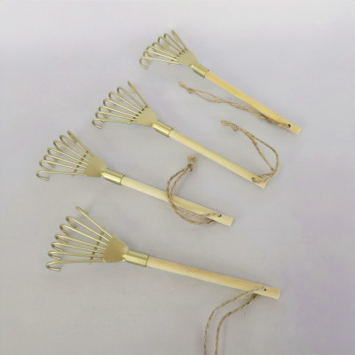 Mini Golden Embroidery Fragrant Gray Iron Rake Decoration Accessories Home Decorative Crafts Decoration Filming Prop Decoration