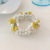 and Summer Comely Pearl Bracelet Flower Hairband Bun Cute Dual-Purpose Hair Rope High Ponytail Bow Hair Accessories