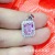 INS Simple Personality Niche Design Net Red Temperament Classic Princess Square Pink Diamond Pendant Moissanite Pendant for Women