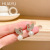 Simple Swan Earrings for Women Summer Imitation Pearl Short Small Eardrops Exquisite Internet Influencer Temperamental Earrings All-Match Earrings