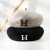 Celebrity Style H-Label Hat Female Autumn and Winter British Style Street Shot Elegant Painter Cap Face-Looking Lambs Wool Beret Female