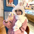 Winter New Fleece-Lined Warm Scarf Hat Three-Piece Set Women's Cute Cartoon Rabbit Ears Plush Three-Piece Set Hat