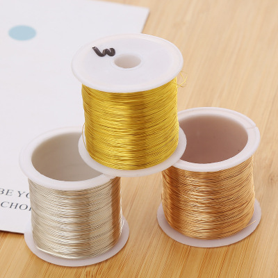 [Factory Direct Sales] DIY Ornament Accessories Copper Wire 100 M Color Retention Copper Wire Metal Wire Model Complete