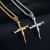 Foreign Trade Popular Style Nail Cross Pendant Street Retro Trend All-Matching Hip Hop Personality Men's and Women's Necklaces