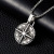 Cross-Border Hot Products Personalized Trendy Compass Stainless Steel Necklace European and American Retro Creative round Pendant Ornament