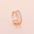 Wholesale Chain Zircon Double Ring Female Korean Style Personal Influencer Open Ring Small Fresh Foreign Trade Ornament