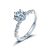 Light Luxury Diamond-Embedded 1 Karat-Section High-Rise Open Adjustable Ring Proposal Simulation Snake Bone Moissanite Ring Women