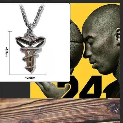 Commemorative Kobe Black Mamba Viper Necklace Hip Hop Trend Fashion Sports Hanging Piece Pendant Accessories Men's Factory Wholesale