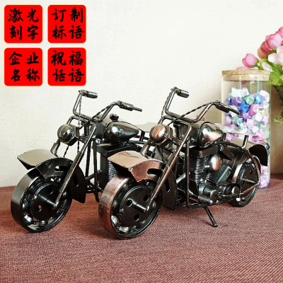 Iron Motorcycle Model Special Offer Large Metal Handmade Creative Decoration Craft Home Decorations Classmates Gifts