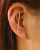 New Normcore Diamond-Embedded Ear Hanging Personalized Simple Puncture Auricular Needle Female Lightning Leaf Ear Stud Earrings