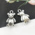1 PCs Alloy Decoration Accessories Antique Silver 3D Cute Bear Pendant DIY Earrings Mobile Phone Charm Small Pendant Wholesale