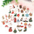 Mixed 40 Christmas Pendants Alloy Dripping Oil Pendant Santa Claus Snowman Tree Elk Ornament Accessories