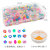 Mixed Boxed 370 PCs Polymer Clay Punch Slice Smiley Fruit Flat Beads Elastic String DIY Bracelet Necklace Accessories