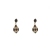 925 Silver Needle Black and White Geometric Rhinestone Earrings Women's High-Grade Fashion Temperament Fashion Earrings Wholesale