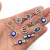 Mix 20 Devil's Eyes Spot Drill Double Hole Connection Ornament Accessories DIY Ornament Necklace Bracelet Pendant Small Pendant