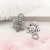 1 Christmas Snowflake Bracelet Pendant Tibetan Silver DIY Alloy Decoration Accessories Beaded Bracelet Pendant Hexagonal Snowflake