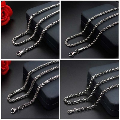Titanium Steel Necklace Basket Chain Twist Keel Chain Men Women Stainless Steel Necklace Ornament Wholesale