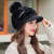 Korean Style Autumn and Winter New Hat Women's Fashion All-Match Plush Warm Peaked Cap Cute Fur Ball Cold-Proof Earmuffs Hat Thick