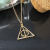 European and American Foreign Trade Harry Potter Necklace Luna Deathly Hallows Triangle round Pendant Retro Necklace Sweater Chain