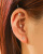 New Normcore Diamond-Embedded Ear Hanging Personalized Simple Puncture Auricular Needle Female Lightning Leaf Ear Stud Earrings